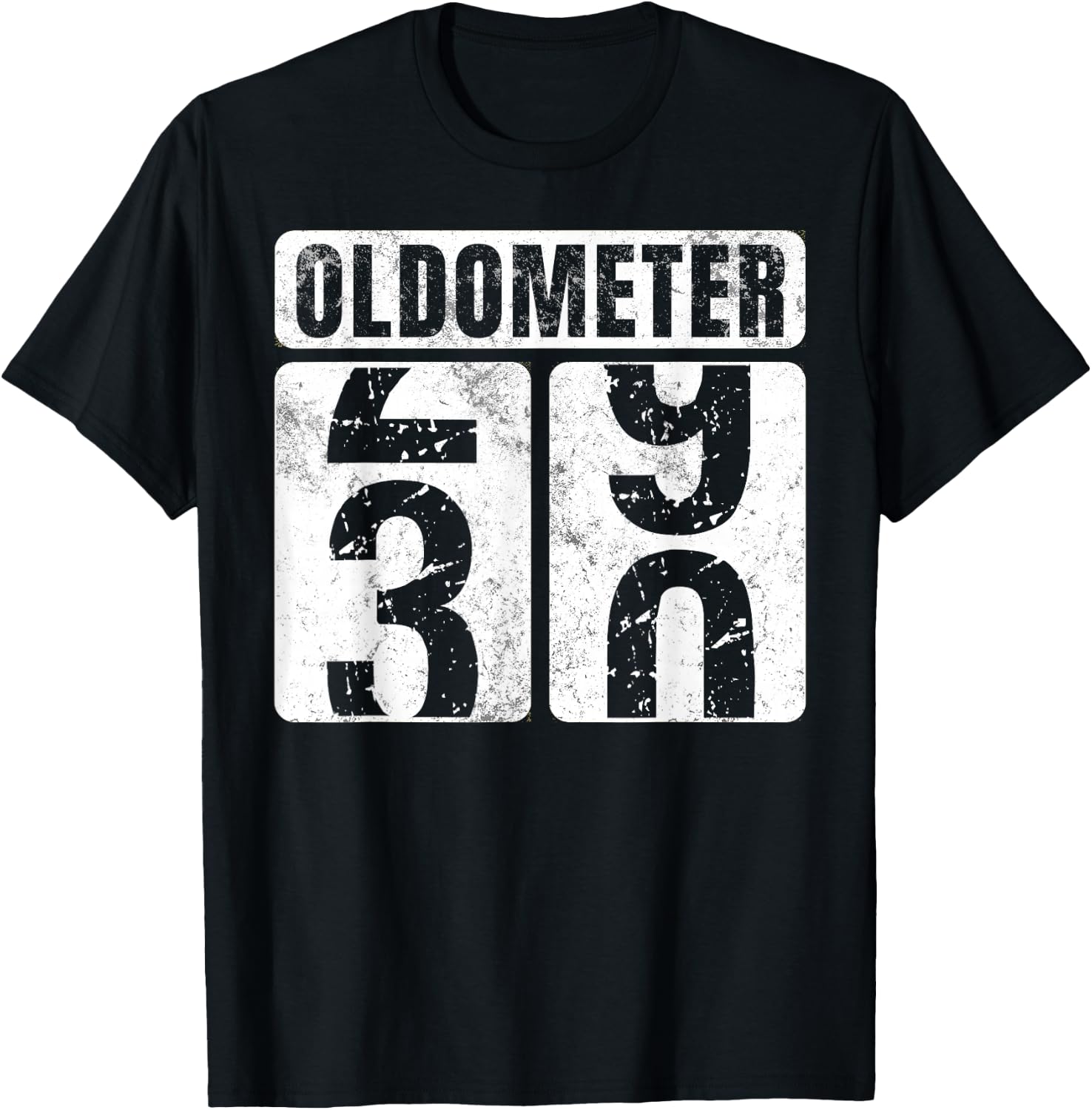 Oldometer 30 Shirt Vintage Funny 30th Birthday Gift T-Shirt - T-Shirt | Black
