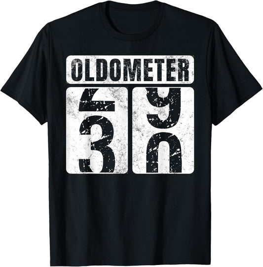 Oldometer 30 Shirt Vintage Funny 30th Birthday Gift T-Shirt - T-Shirt | Black