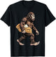 Bigfoot Carrying Apple Pie Funny Sasquatch Baking Dessert T-Shirt - T-Shirt | Black