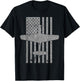 P-51 Mustang WWII Fighter Airplane Pilot Vintage Flag T-Shirt - T-Shirt | Black