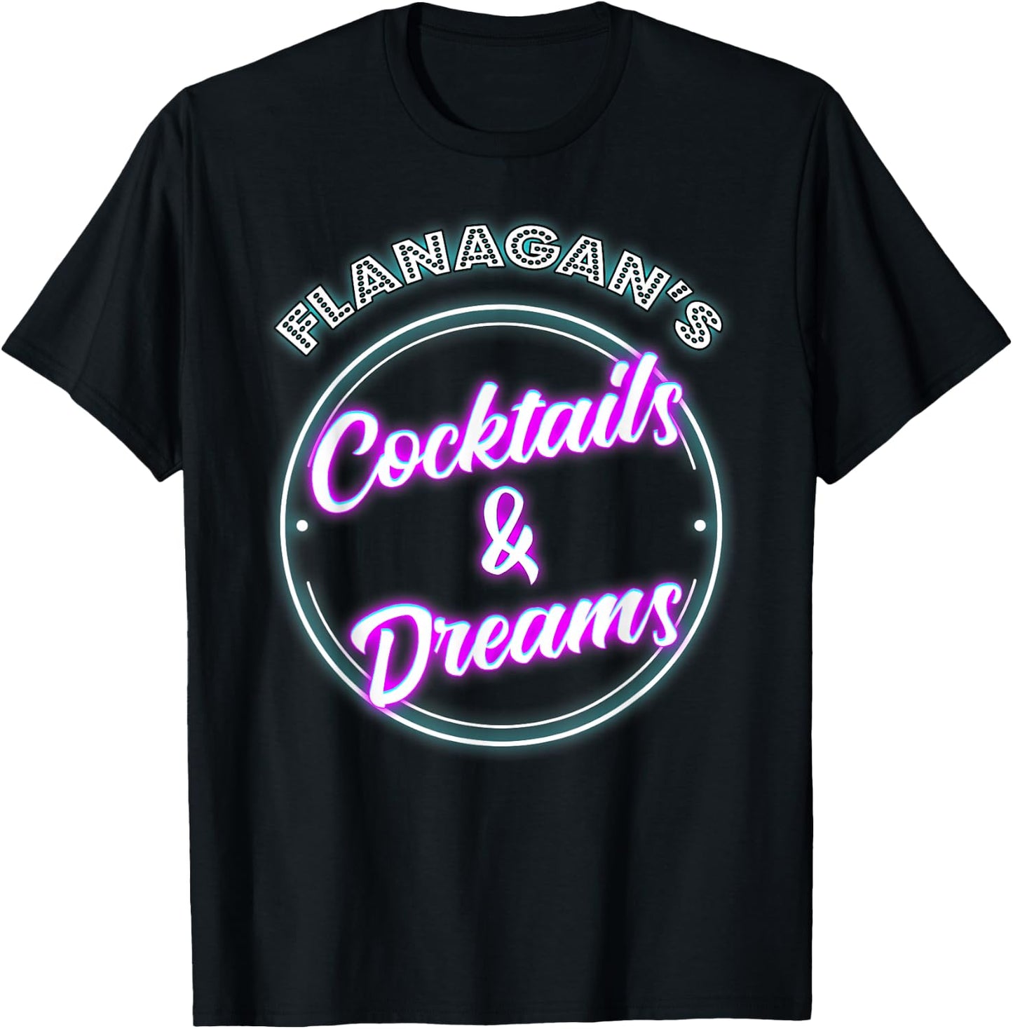 Retro Flanagan's Cocktail and Dreams Pub Owner Wine Drinker T-Shirt - T-Shirt | Black