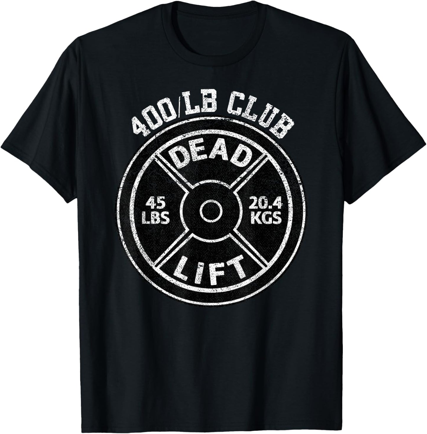 400 Lbs Pound Dead Lift Club Gym Weightlifting Powerlift T-Shirt - T-Shirt | Black