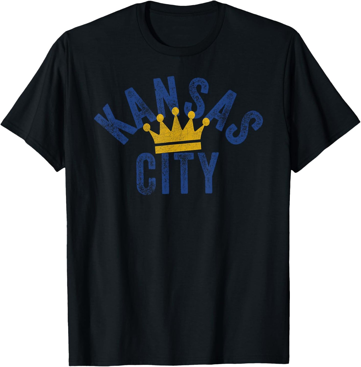 Kansas City Vintage Kc Blue & Yellow Cool Kansas City Locals Small T-Shirt - T-Shirt | Black
