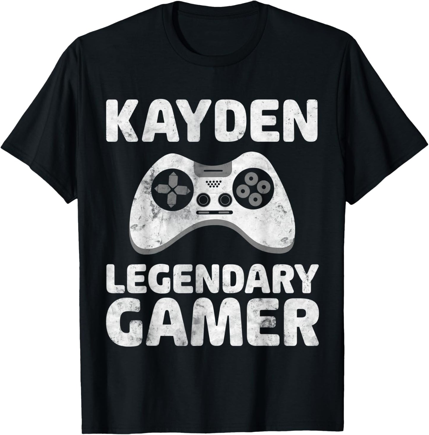 Personalized Legendary Gamer Shirt Kayden Name Video Gamer T-Shirt - T-Shirt | Black