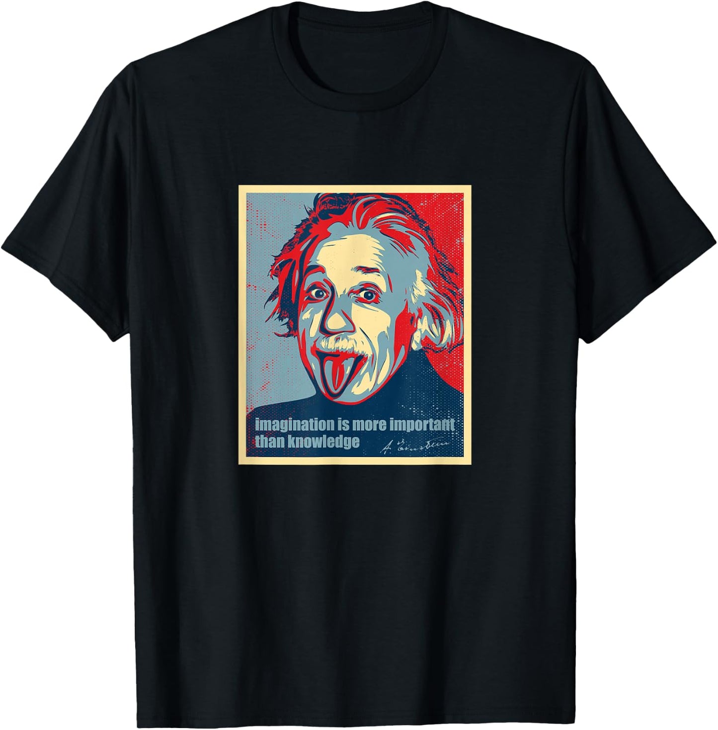 Imagination is more important than knowledge T-Shirt - T-Shirt | Black