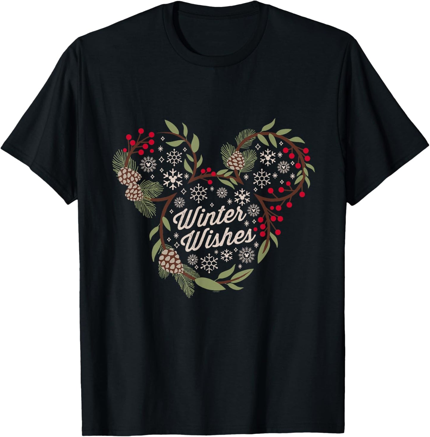 Disney Mickey Mouse Winter Wishes T-Shirt - T-Shirt | Black