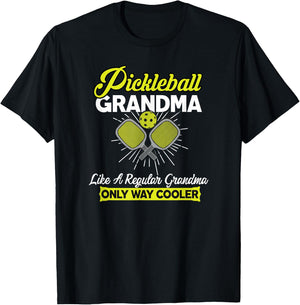 Pickleball Grandma Funny Women Player Pickle Ball T-Shirt - T-Shirt | Black