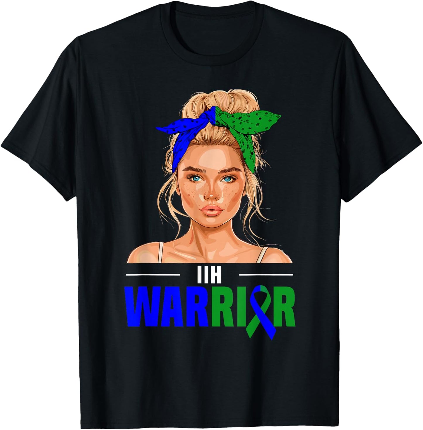 IIH Awareness Month Warrior Intracranial Hypertension T-Shirt - T-Shirt | Black