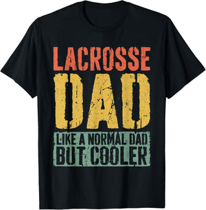 Lacrosse Dad Shirt Men Fathers Day Lacrosse Dad T-Shirt - T-Shirt | Black