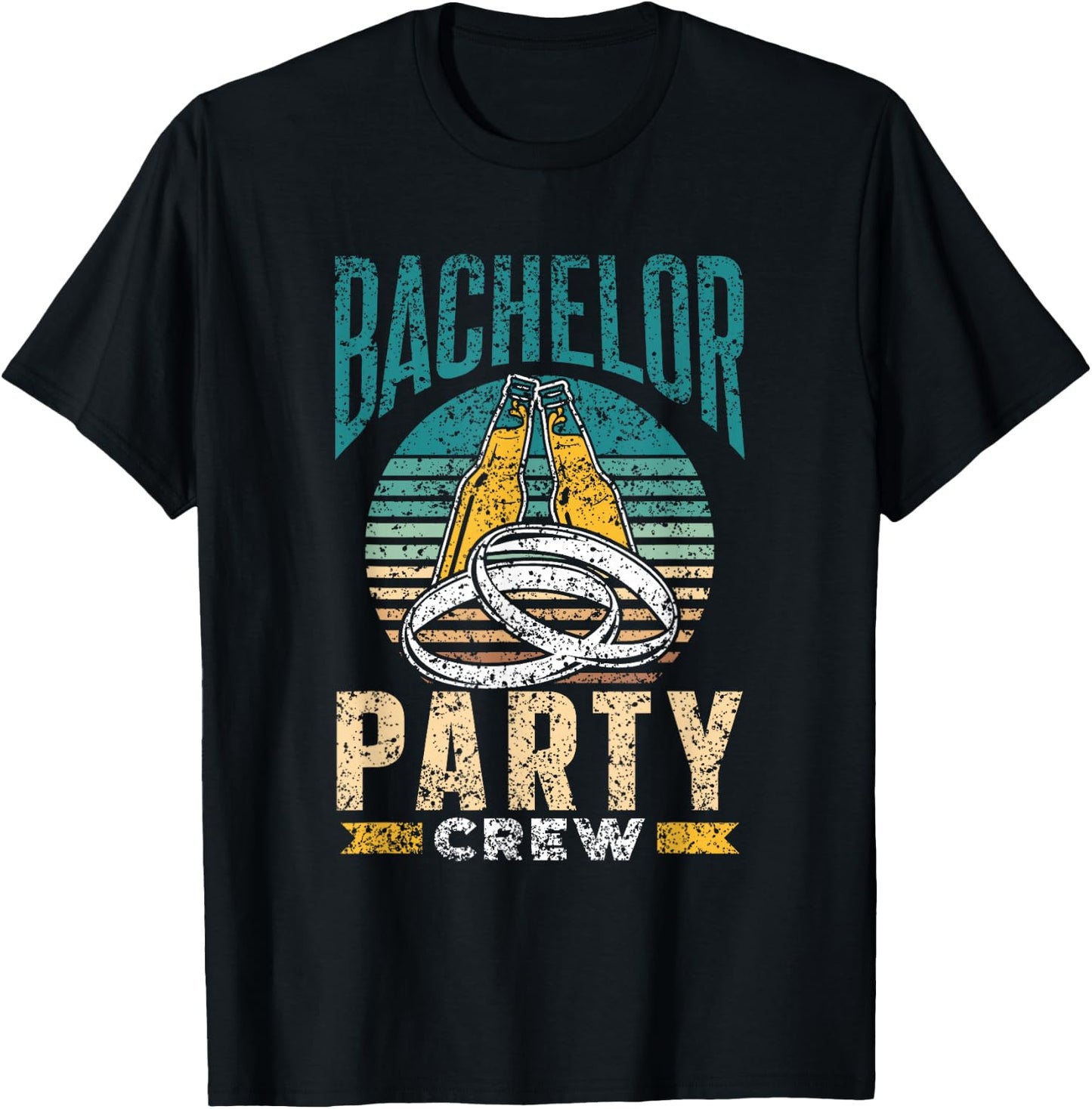 Bachelor Party Crew Groom Bride Team T-Shirt - T-Shirt | Black