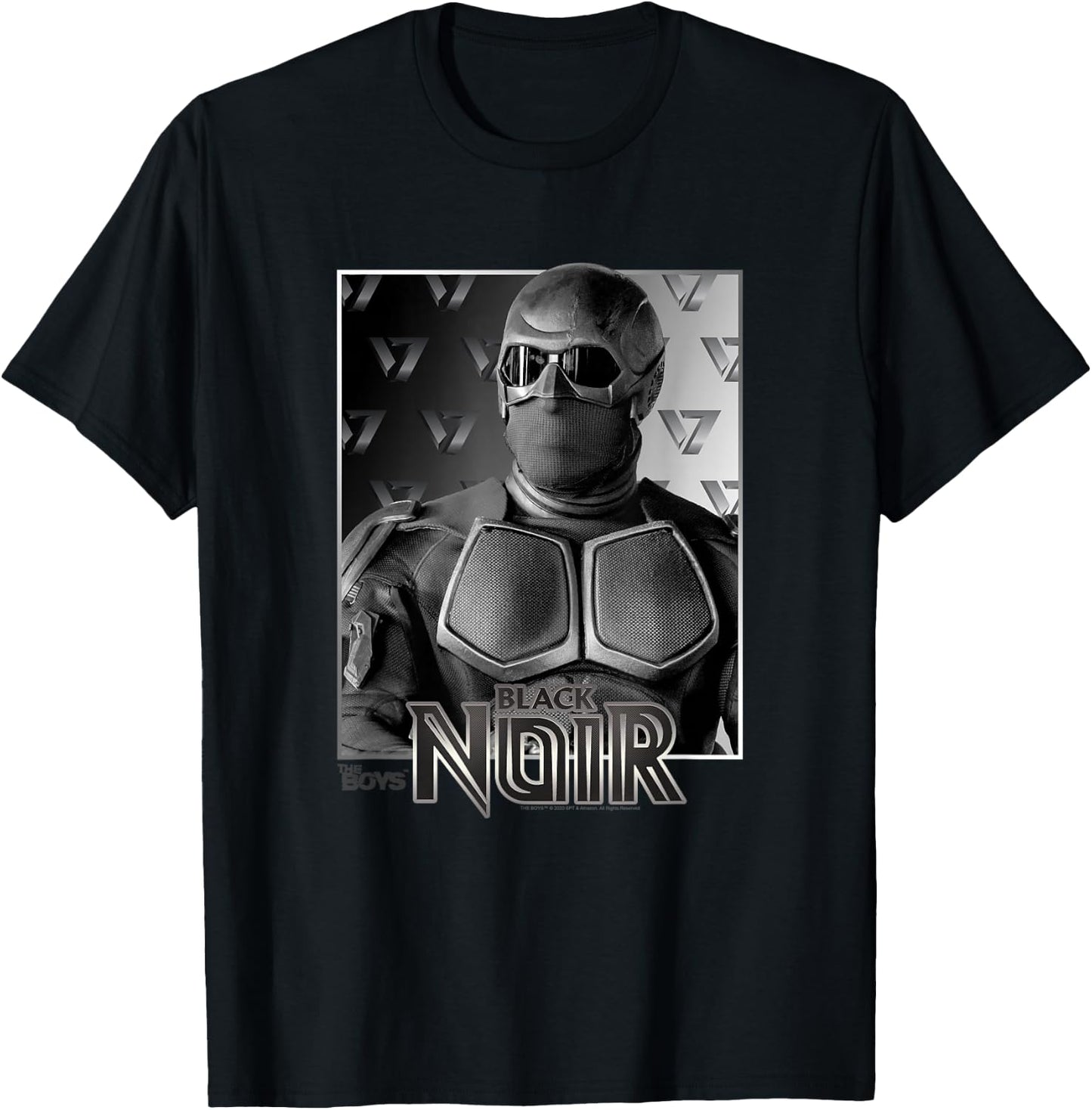 The Boys Black Noir Portrait Superhero TV Show T-Shirt - T-Shirt | Black