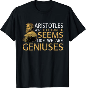 Proud Lefty Genuises Left Handed Funny Left-Handers T-Shirt - T-Shirt | Black