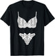 Sexy Lace Lingerie Set Print Bridal Party Honeymoon T-Shirt - T-Shirt | Black