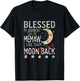 Flower Memaw I Love To Them The Moon Back Grandma T-Shirt - T-Shirt | Black