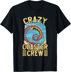 Cool Roller Coaster Design Theme Park , Black, Small T-Shirt - T-Shirt | Black