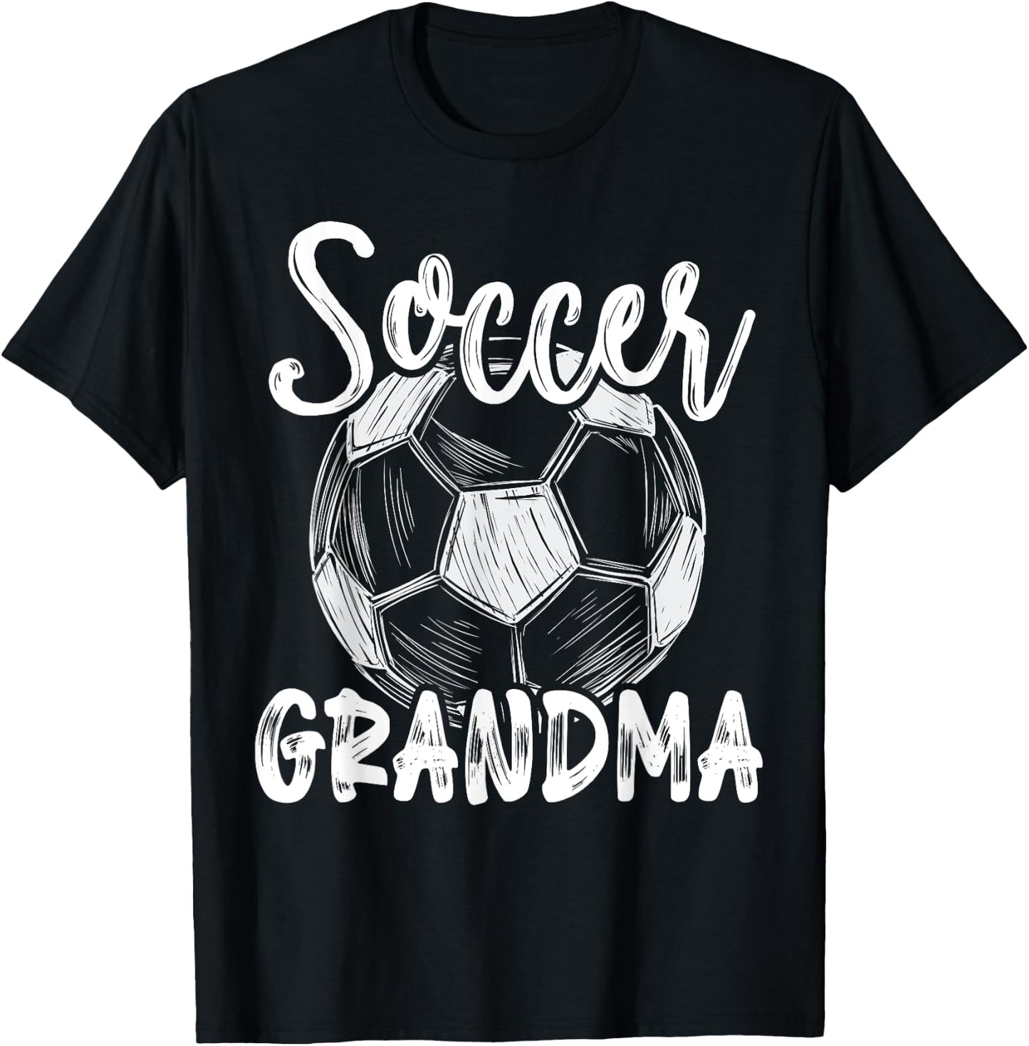 Soccer Grandma Women Family Matching Team Player Soccer Ball T-Shirt - T-Shirt | Black