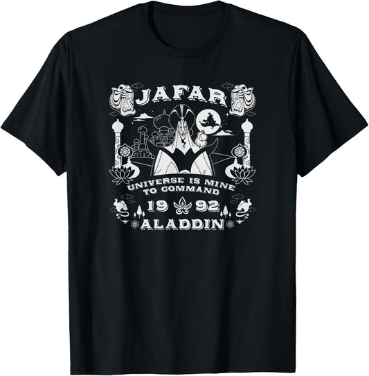 Disney Aladdin Jafar The Universe Is Mine To Command T-Shirt - T-Shirt | Black