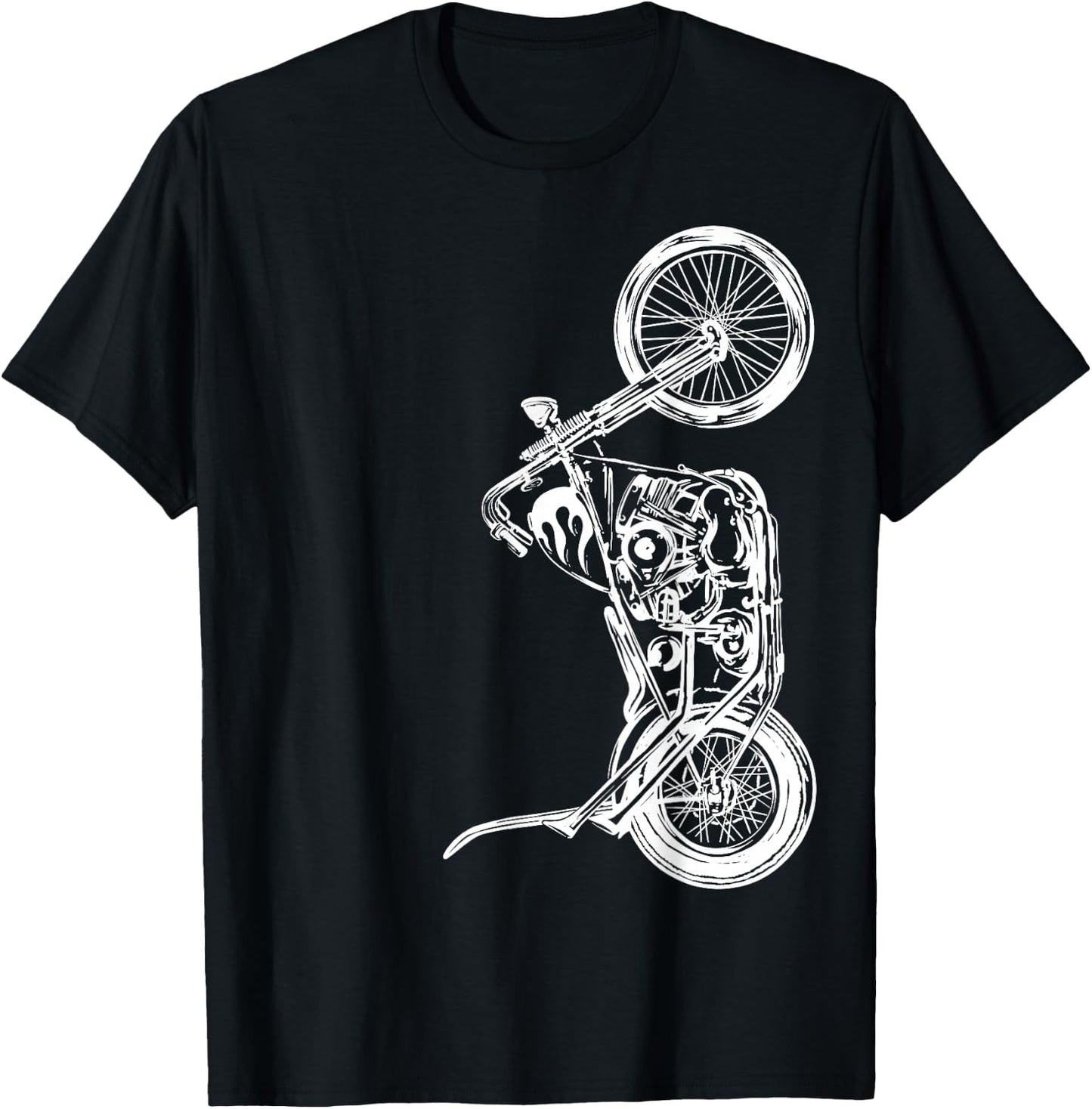 Chopper - Knucklehead - Panhead - Shovelhead Motorcycle T-Shirt - T-Shirt | Black
