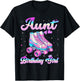 Aunt Of The Birthday Girl Tie Dye Birthday Girl Family T-Shirt - T-Shirt | Black