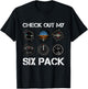 Funny Pilot T Shirt Airplane Six Pack Flight Instruments T-Shirt - T-Shirt | Black