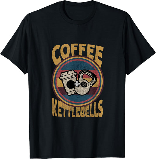 Coffee Kettlebells Funny Workout Fitness Bodybuilding T-Shirt - T-Shirt | Black