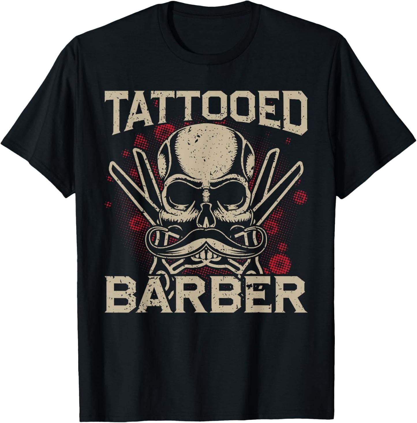 Tattooed Barber Barber Hairdresser T-Shirt - T-Shirt | Black