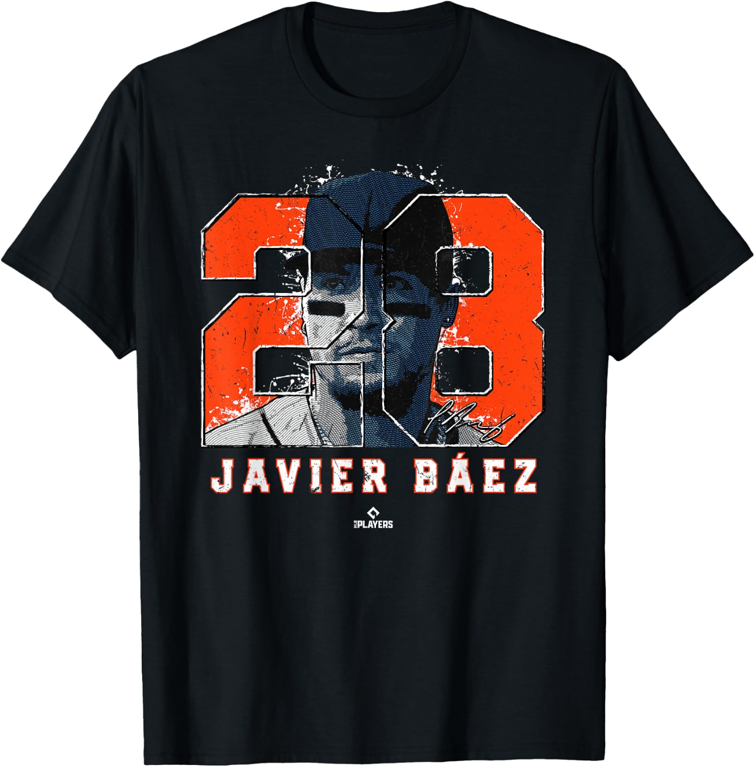 Javier Baez Silhouette Detroit Michigan MLBPA T-Shirt - T-Shirt | Black