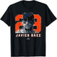 Javier Baez Silhouette Detroit Michigan MLBPA T-Shirt - T-Shirt | Black