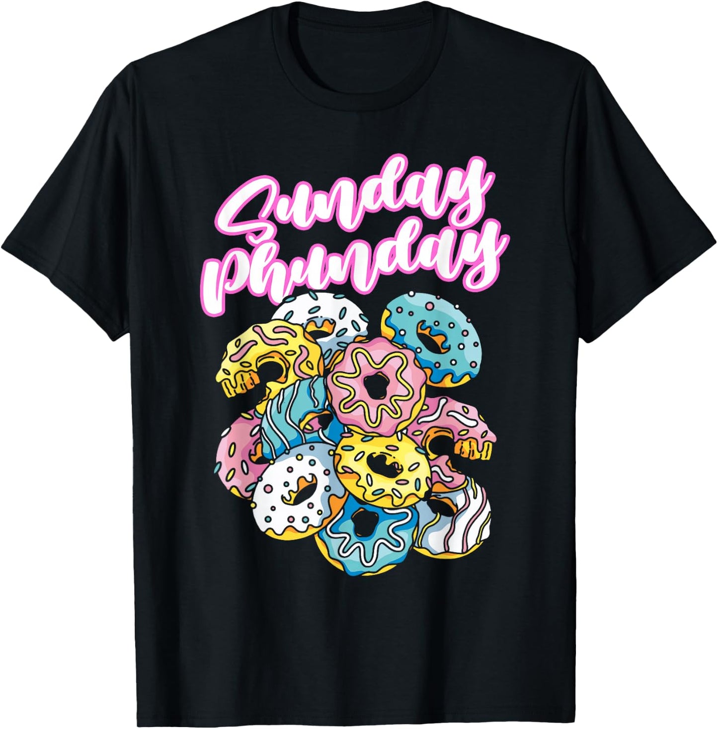 Sunday Phunday Phish Donuts Family Bakers T-Shirt - T-Shirt | Black
