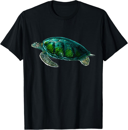 Aquarell | Sea Turtle T-Shirt - T-Shirt | Black