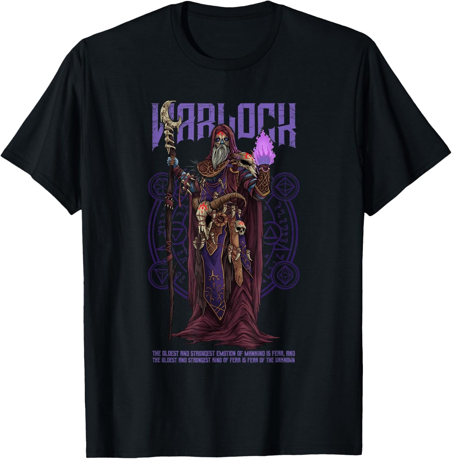 Warlock Unknown Player Character Role Playing Game Funny RPG T-Shirt - T-Shirt | Black
