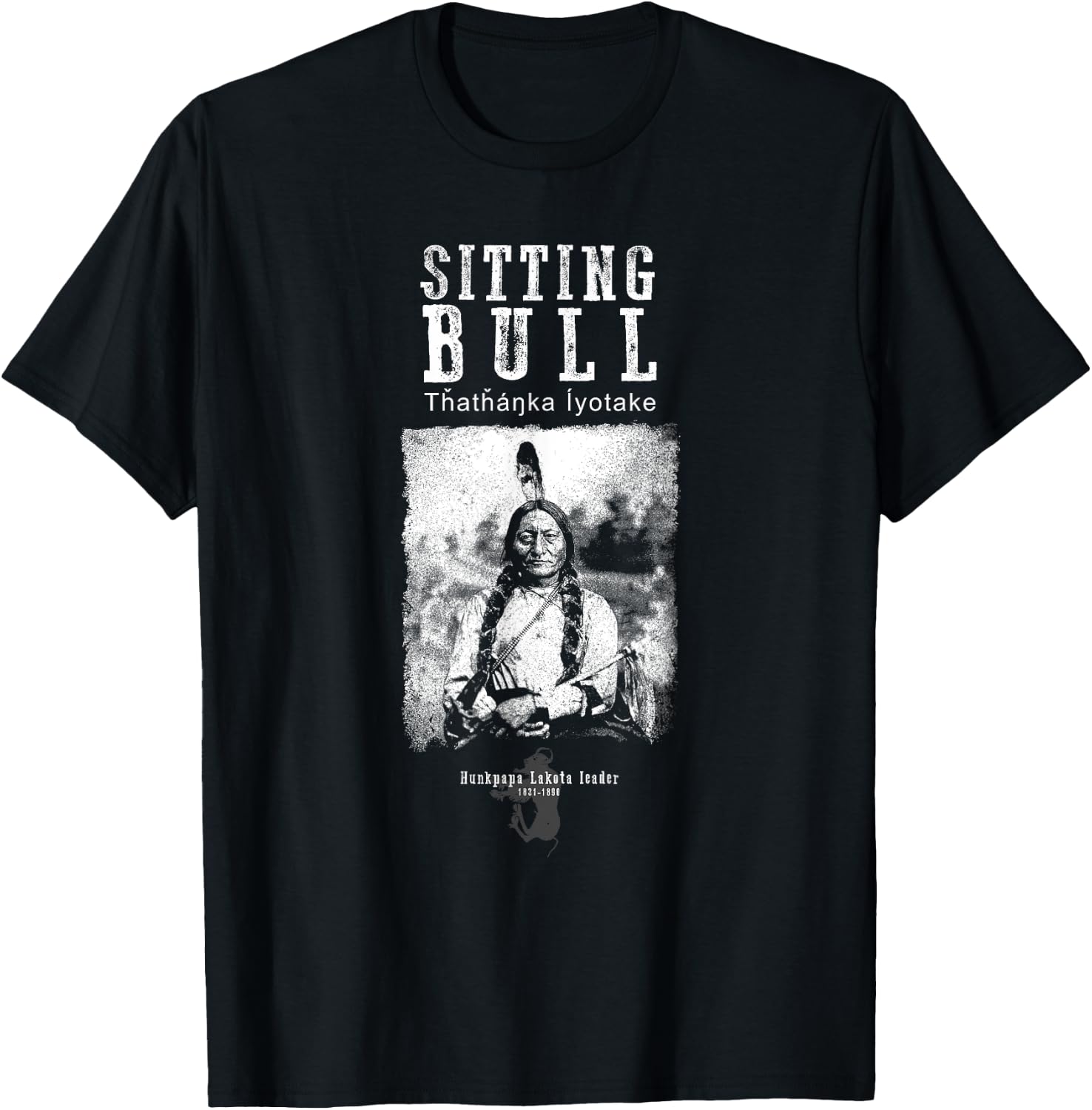 Sitting Bull-Lakota Chief-Sioux-American-Indian-History T-Shirt - T-Shirt | Black