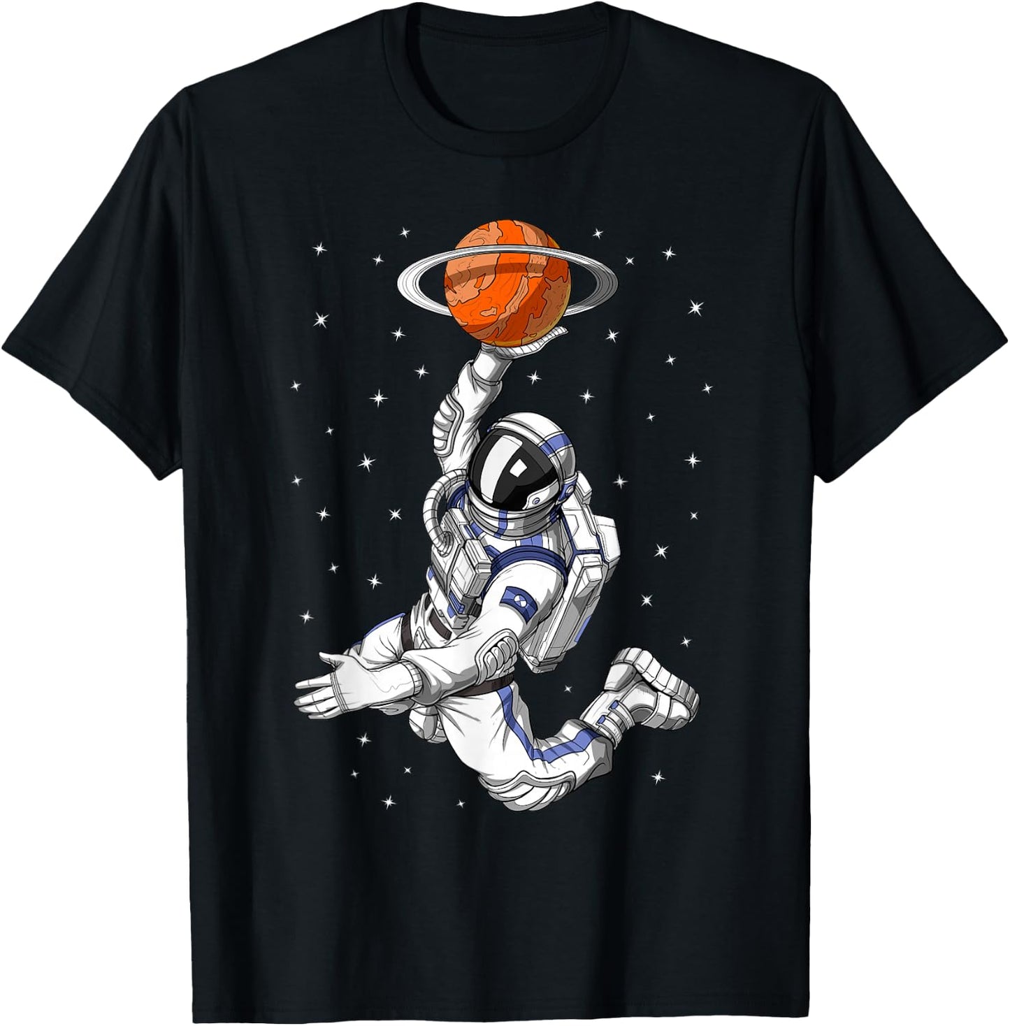 Space Astronaut Basketball Player T-Shirt - T-Shirt | Black