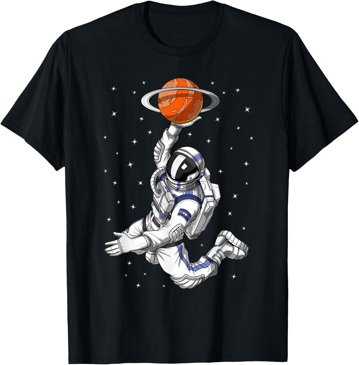 Space Astronaut Basketball Player T-Shirt - T-Shirt | Black