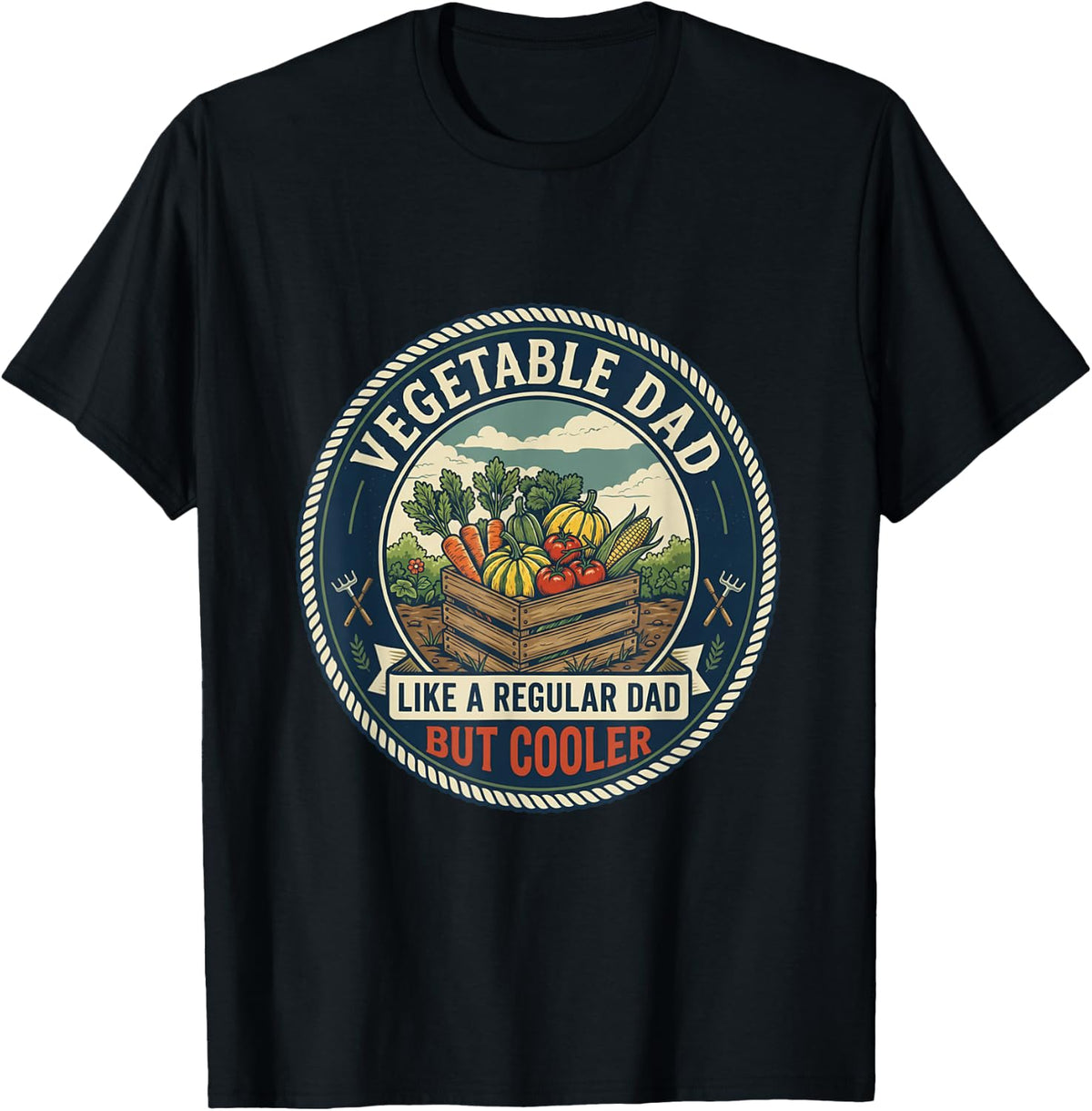 Funny Vegetable Dad Gardener Home Garden Grower Father's Day T-Shirt - T-Shirt | Black
