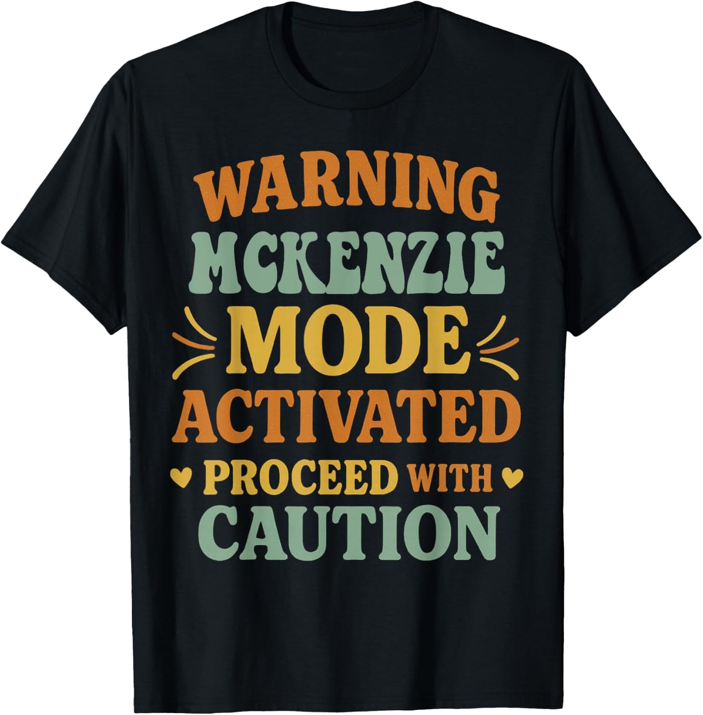 MCKENZIE Personalized Women's Gift Custom MCKENZIE T-Shirt - T-Shirt | Black