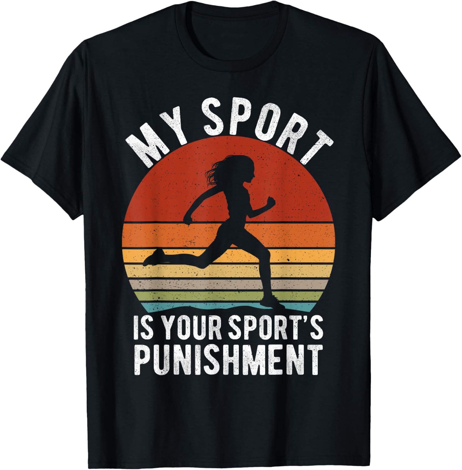 My Sports is your Sports Punishment Vintage Runners T-Shirt - T-Shirt | Black
