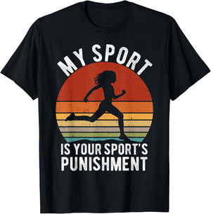 My Sports is your Sports Punishment Vintage Runners T-Shirt - T-Shirt | Black