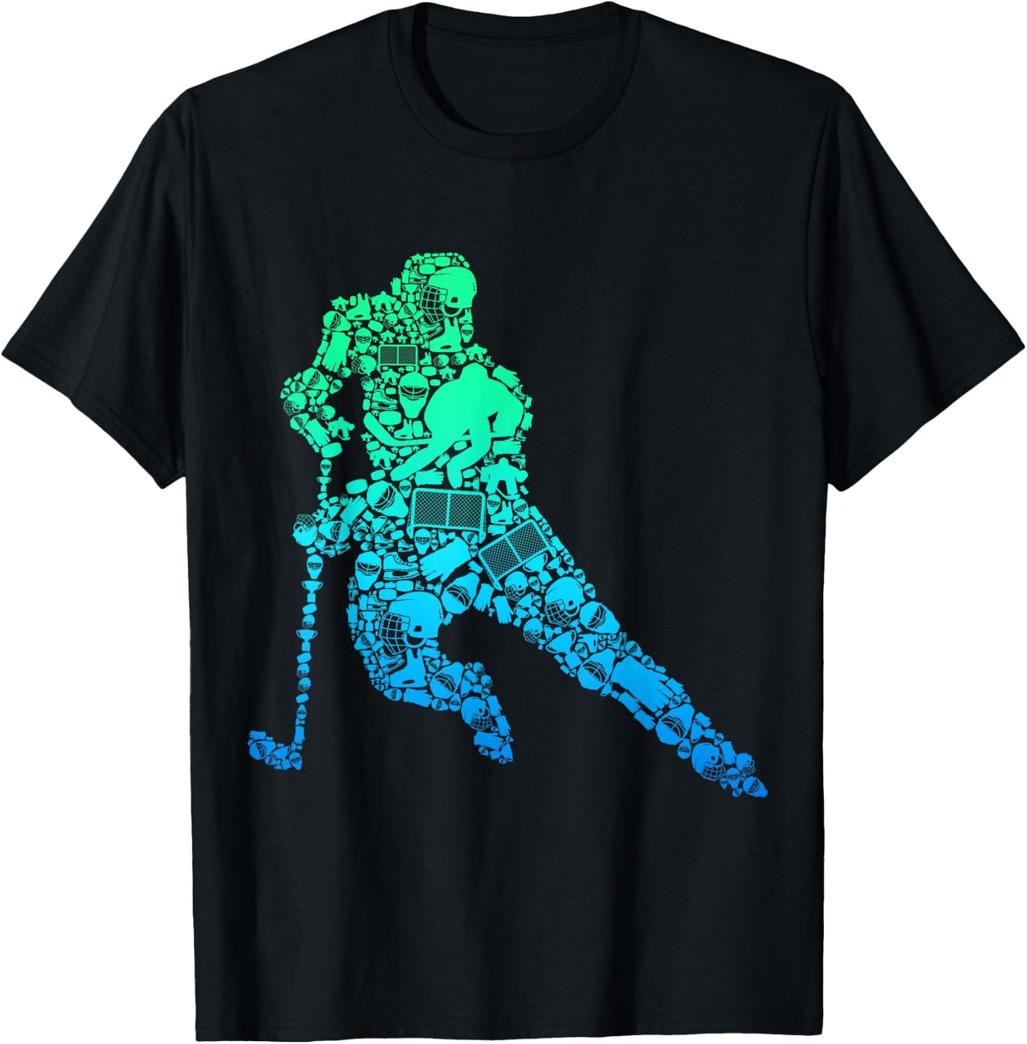 Hockey Player Ice Hockey Youth Men Kids Boys Small T-Shirt - T-Shirt | Black