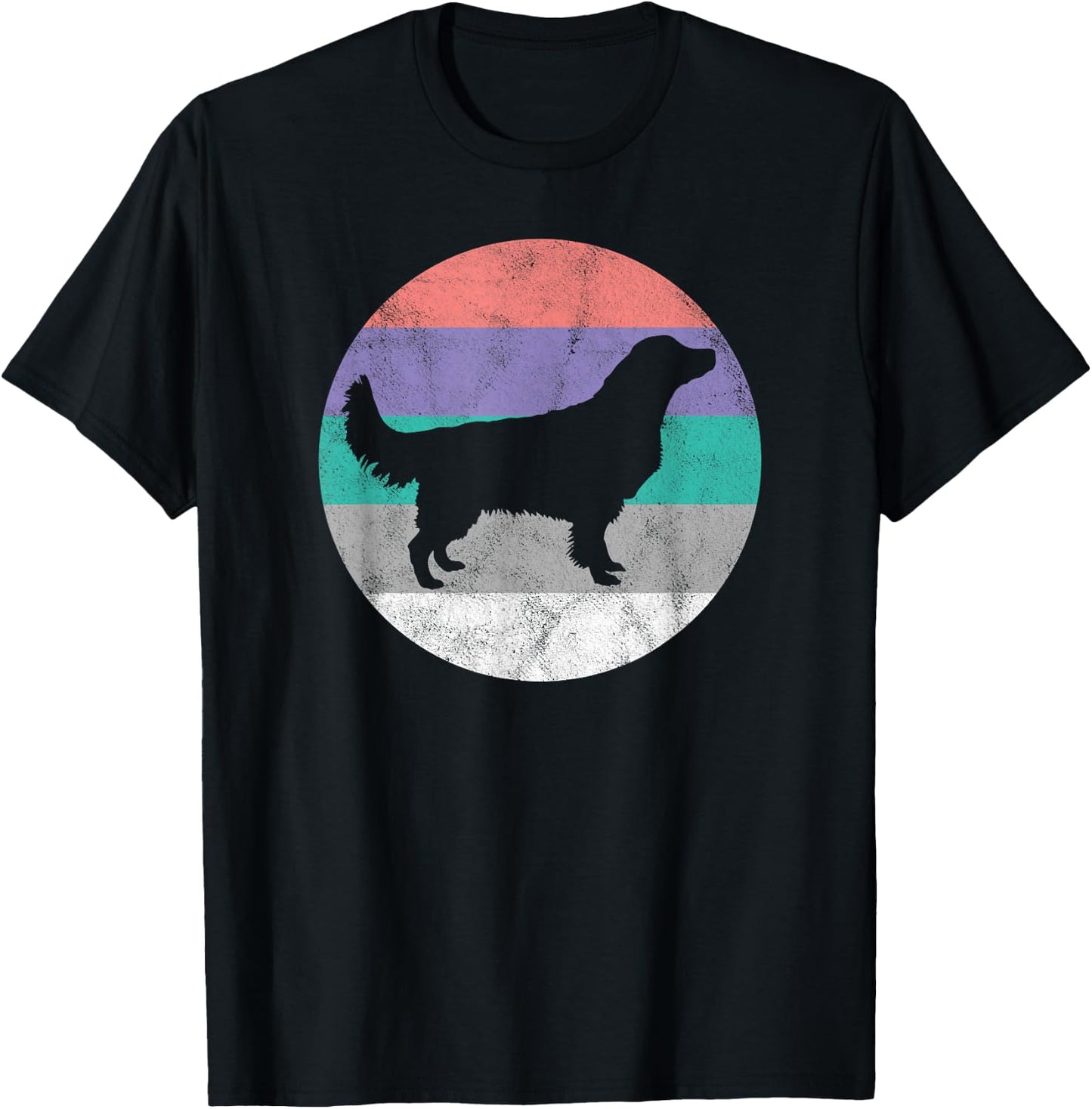 Golden Retriever Gift Shirt & Girls Retro Cute T-Shirt - T-Shirt | Black