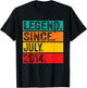 Legend Since July 2014 11th Birthday 11 Years Old Vintage T-Shirt - T-Shirt | Black