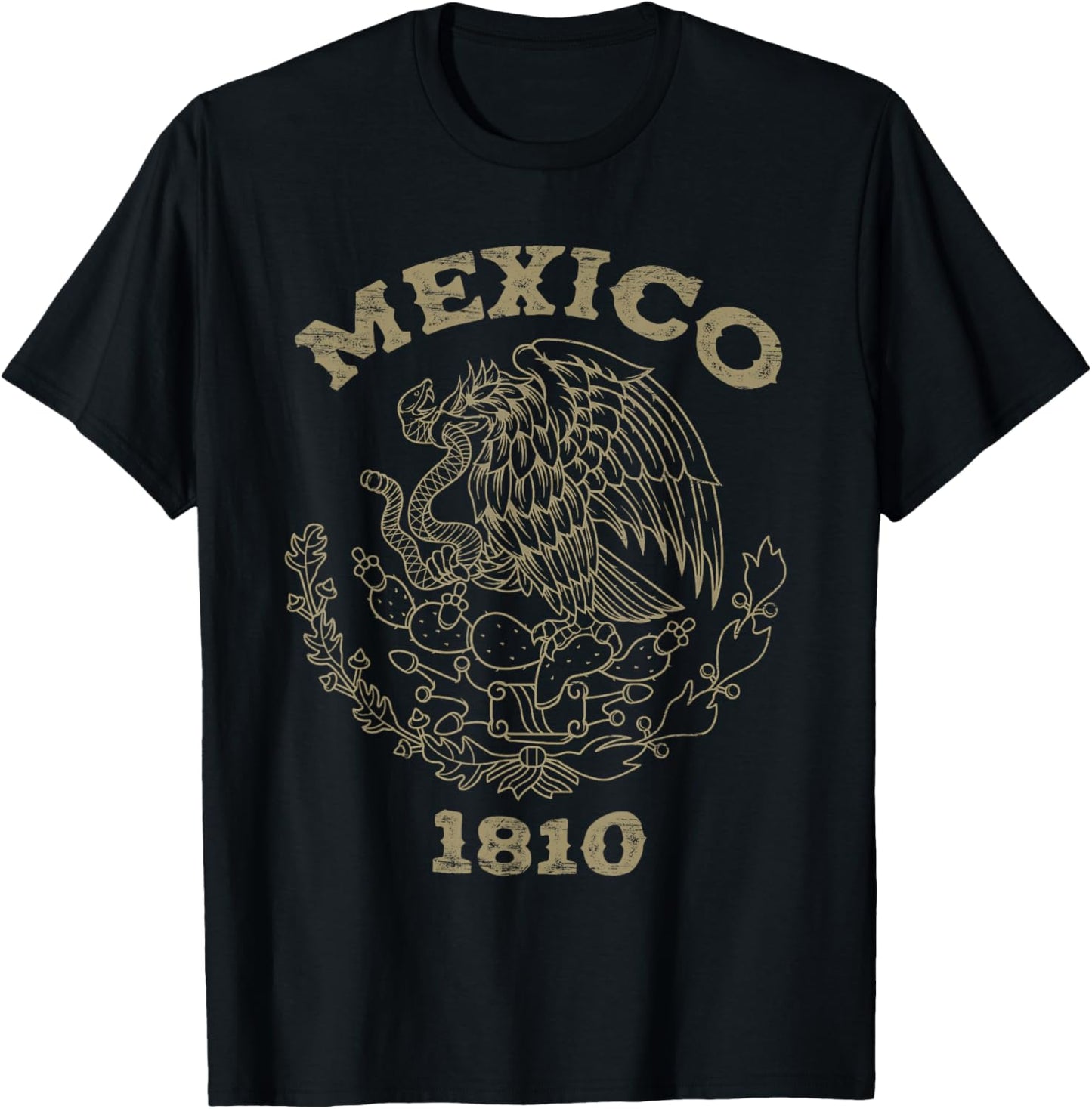 Mexico 1810 Mexican Eagle Mexico pride T-Shirt - T-Shirt | Black