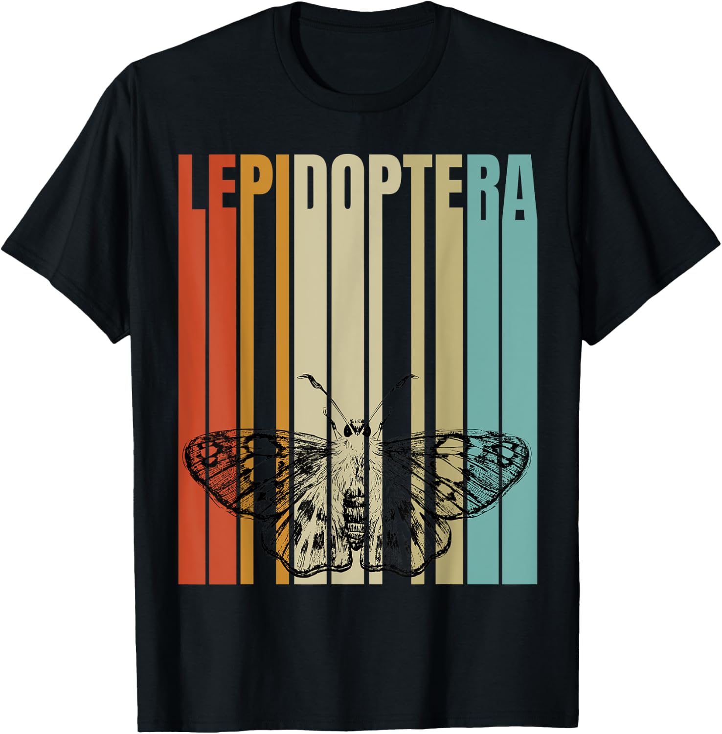 Retro Lepidoptera T-Shirt - T-Shirt | Black