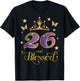 26 and Blessed 26 Years Old Birthday 26th Birthday T-Shirt - T-Shirt | Black
