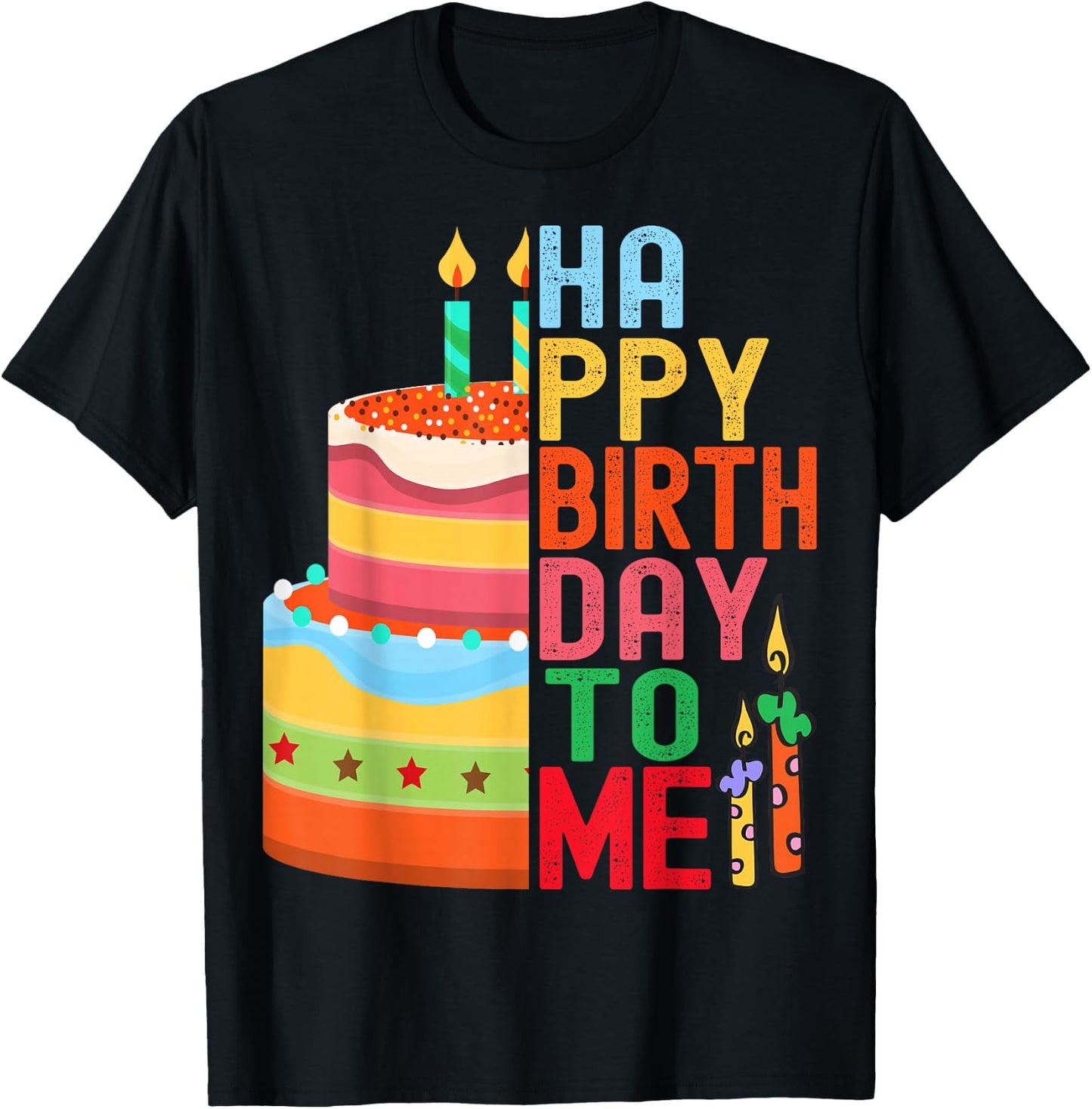 Happy Bday Celebrations Co Women Men kids Happy Birthday To Me - Birthday Party Celebration Design T-Shirt - T-Shirt | Black
