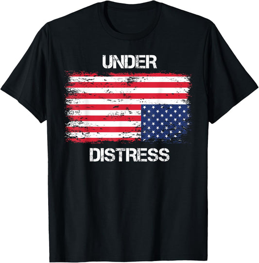 UNDER DISTRESS Upside down US Flag T-Shirt - T-Shirt | Black