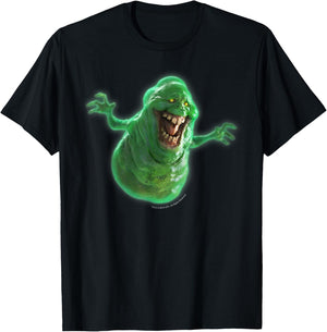 Ghostbusters Slimer Large Face Portrait T-Shirt - T-Shirt | Black
