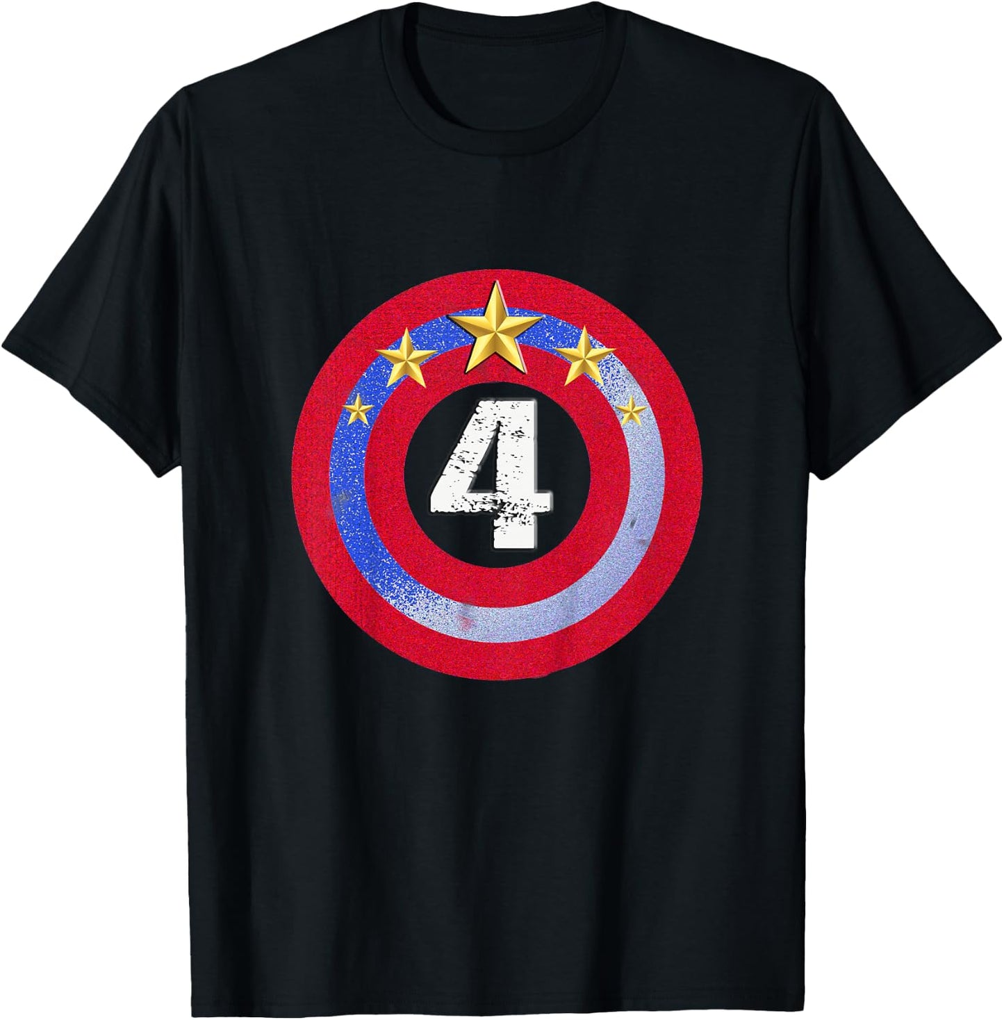 Kids Captain Kid 4th Birthday 4 Years Old Kid T-Shirt - T-Shirt | Black