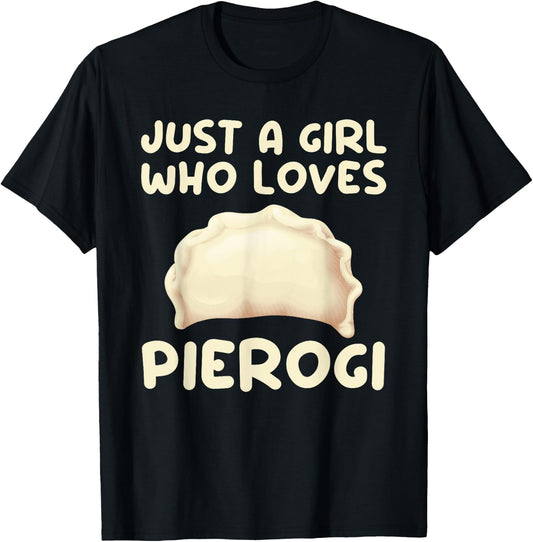 Cool Pierogi Art Girls Women Kids Pierogi Polish Food Lovers T-Shirt - T-Shirt | Black