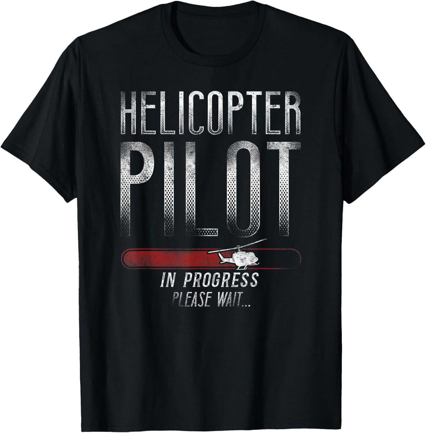 Helicopter Pilot Vintage Helicopter Pilot In Progress Please T-Shirt - T-Shirt | Black